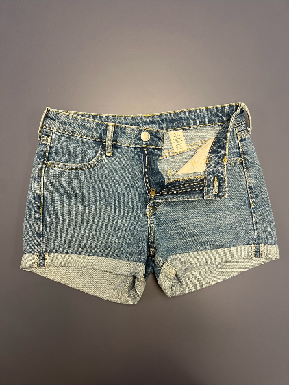 Denim Roll-Cuff Women’s Shorts - Blue